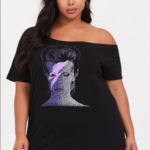 NWT Torrid David Bowie Off Shoulder Tee - Size 3